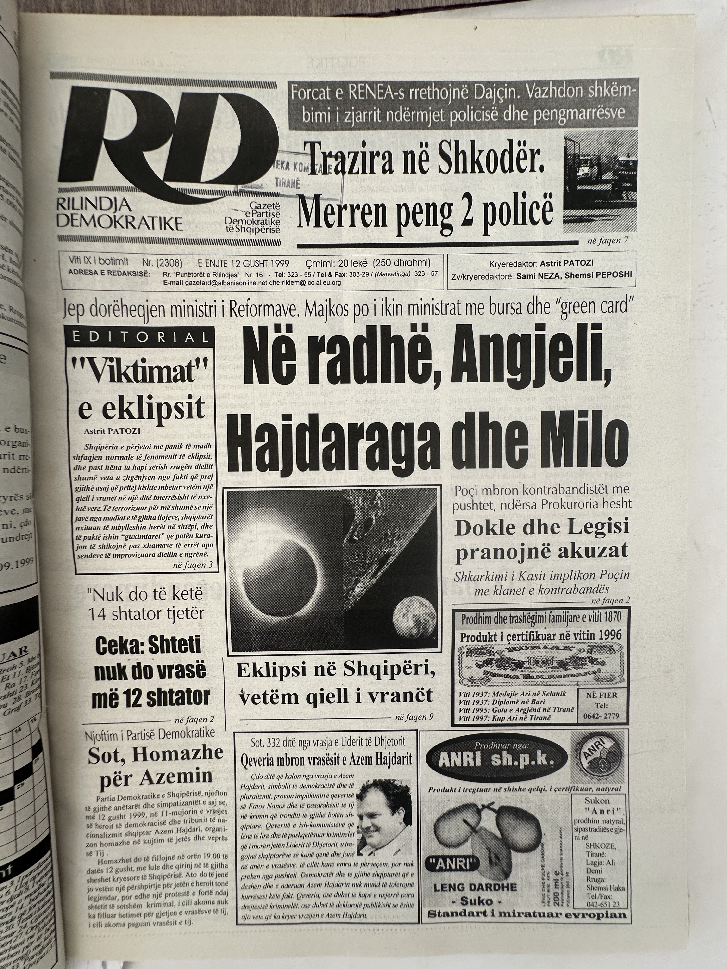 Rilindja Demokratike 1999-08-12